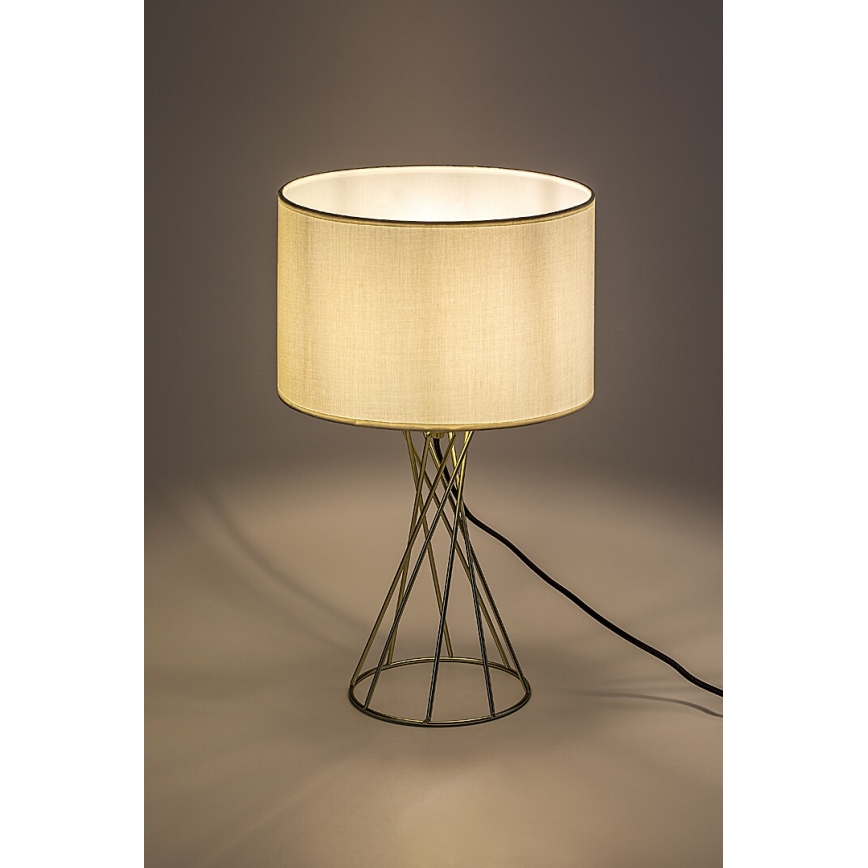 Rabalux - Pöytälamppu 1xE27/40W/230V kultainen/valkoinen