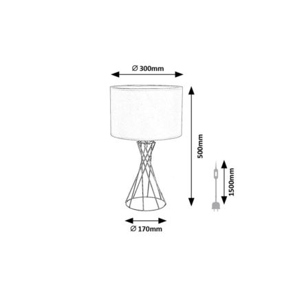 Rabalux - Pöytälamppu 1xE27/40W/230V kultainen/valkoinen