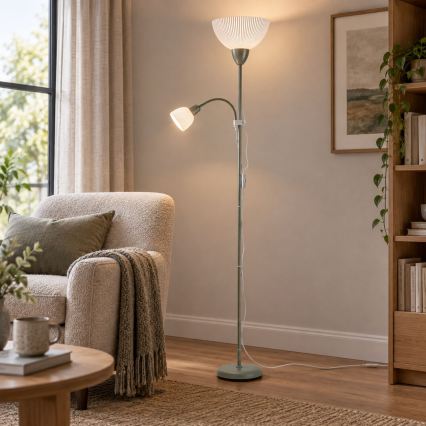 Rabalux - Vihreä lattiavalaisin, 1xE27/60W/230V + 1xE14/25W