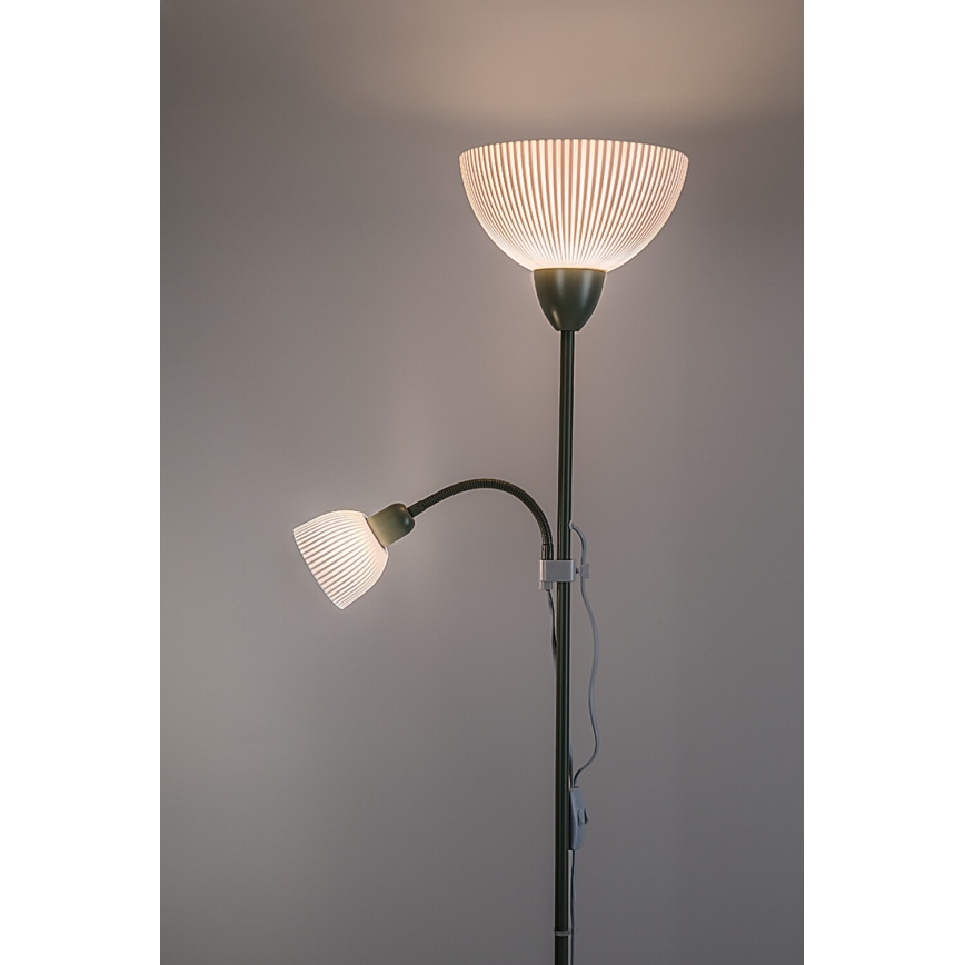 Rabalux - Vihreä lattiavalaisin, 1xE27/60W/230V + 1xE14/25W