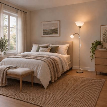 Rabalux - Lattiavalaisin 1xE27/60W/230V + 1xE14/25W beige