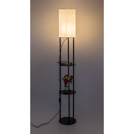 Rabalux - Hyllyllinen lattiavalaisin 1xE27/40W/230V musta