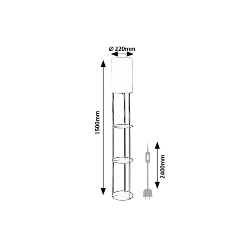 Rabalux - Lattiavalaisin 1xE27/40W/230V beige