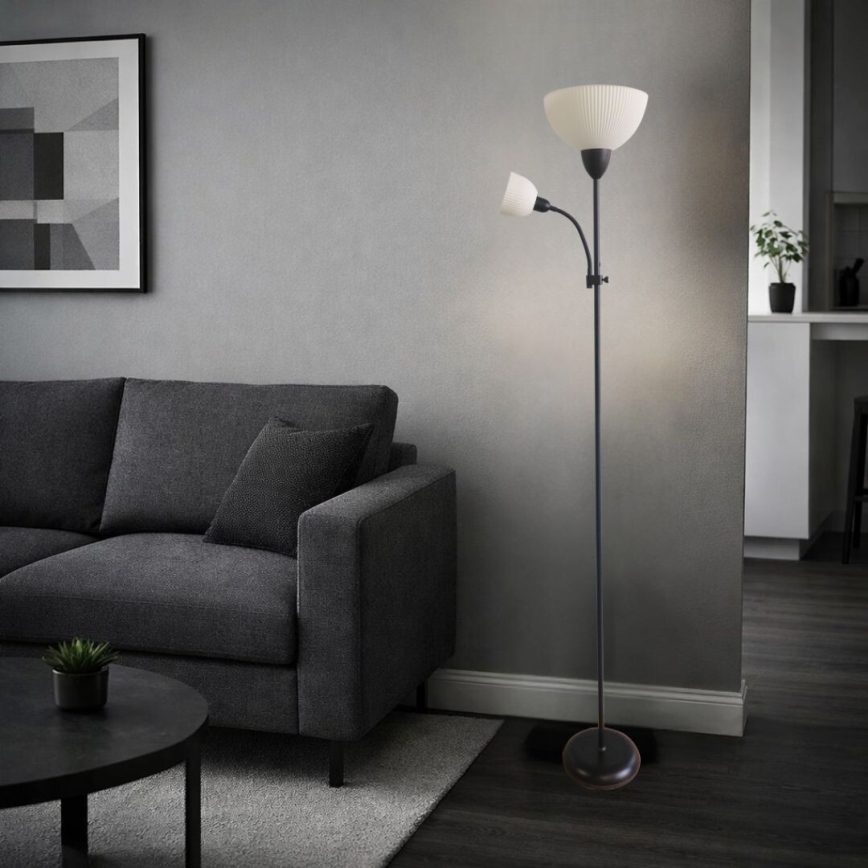 Rabalux - Lattiavalaisin 1xE27/60W/230V + 1xE14/25W musta