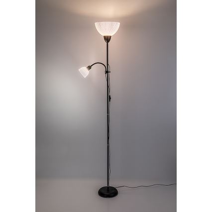 Rabalux - Lattiavalaisin 1xE27/60W/230V + 1xE14/25W musta
