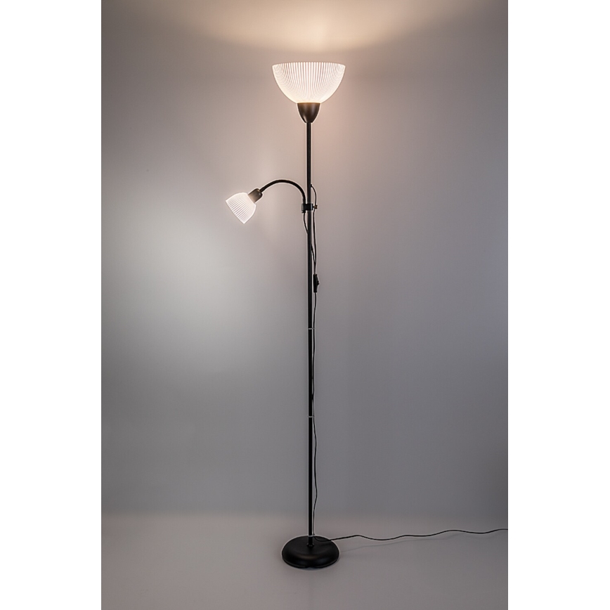 Rabalux - Lattiavalaisin 1xE27/60W/230V + 1xE14/25W musta