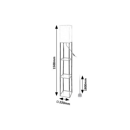 Rabalux - Lattialamppu kanssa shelves 1xE27/40W/230V