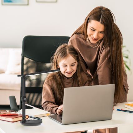 Rabalux - Himmennettävä LED-kosketuspöytävalaisin kanssa näyttö LED/9W/230V 3000/4000/6500K