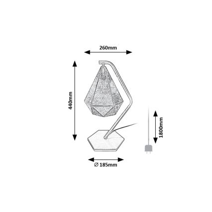 Rabalux - Tiffany värjätty lasi pöytävalaisin 1xE14/40W/230V kulta/sininen