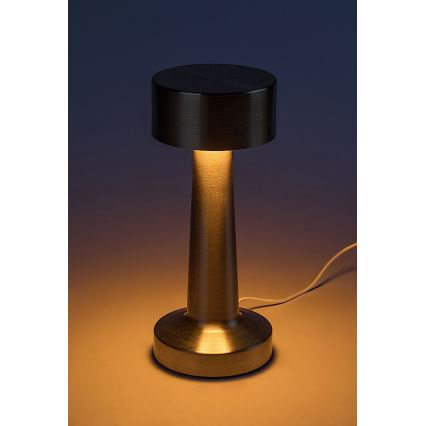 Rabalux - LED ladattava kosketuspöytävalaisin LED/2,7W/5V 1200mAh 3000/4000/6000K kulta