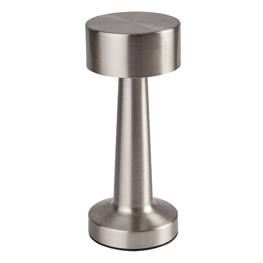 Rabalux - LED ladattava kosketuspöytävalaisin LED/2,7W/5V 1200mAh 3000/4000/6000K mattakromi