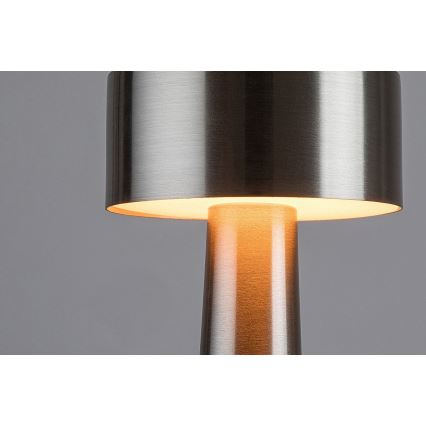 Rabalux - LED ladattava kosketuspöytävalaisin LED/2,7W/5V 1200mAh 3000/4000/6000K mattakromi