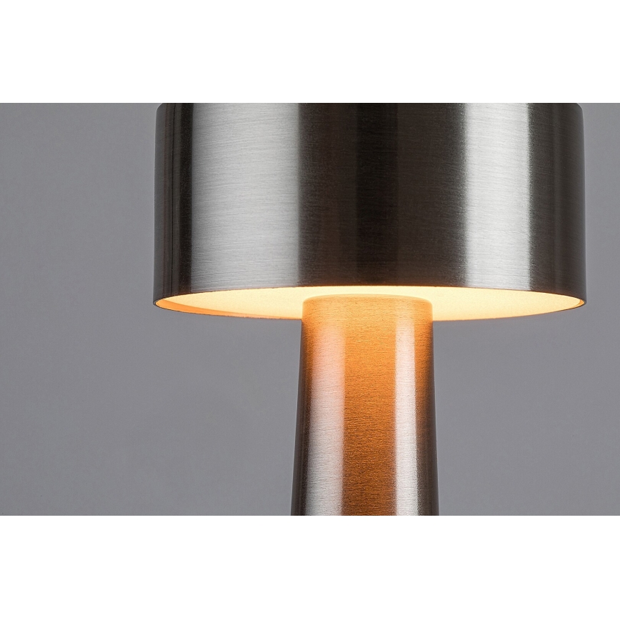 Rabalux - LED ladattava kosketuspöytävalaisin LED/2,7W/5V 1200mAh 3000/4000/6000K mattakromi