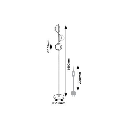 Rabalux - Lattialamppu 3xG9/5W/230V