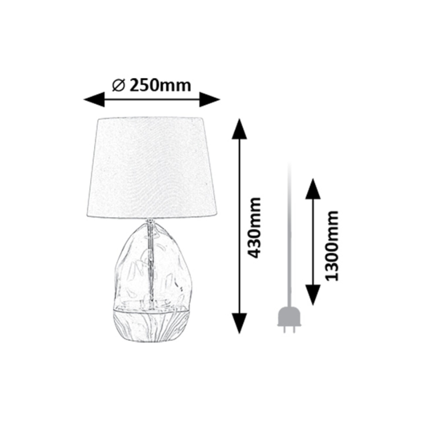 Rabalux - Pöytävalaisin 1xE27/40W/230V harmaa