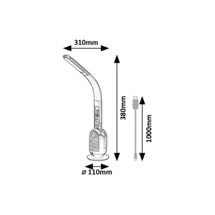 Rabalux - LED RGB Himmennettävä pöytävalaisin LED/5W/230V musta