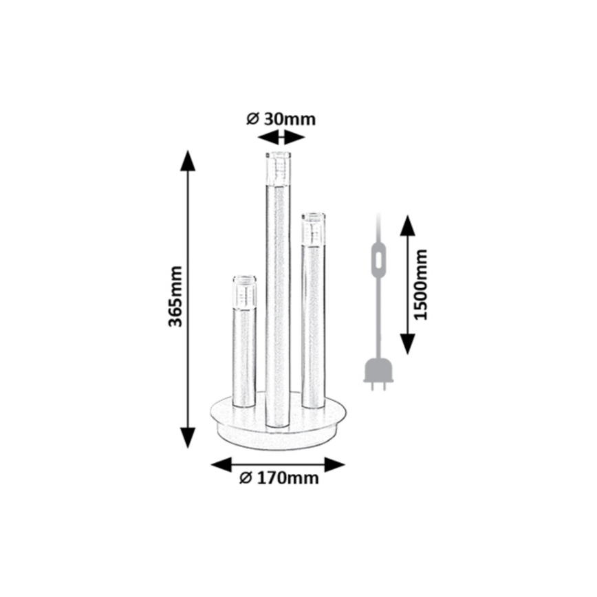 Rabalux - Pöytävalaisin 3xG9/5W/230V kulta