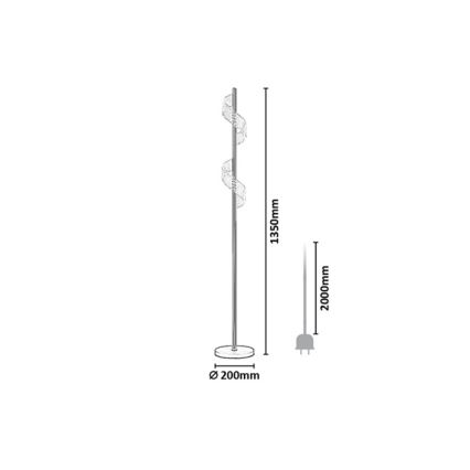 Rabalux - Himennettävä kosketusohjattu lattiavalaisin LED/12W/230V 3000K