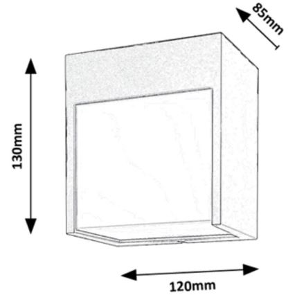 Rabalux - LED-ulkoseinävalaisin LED/12W/230V musta IP54
