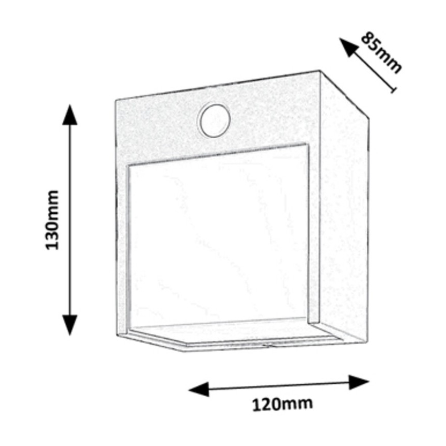 Rabalux - LED Ulkoseinävalo sensorilla LED/12W/230V valkoinen IP44