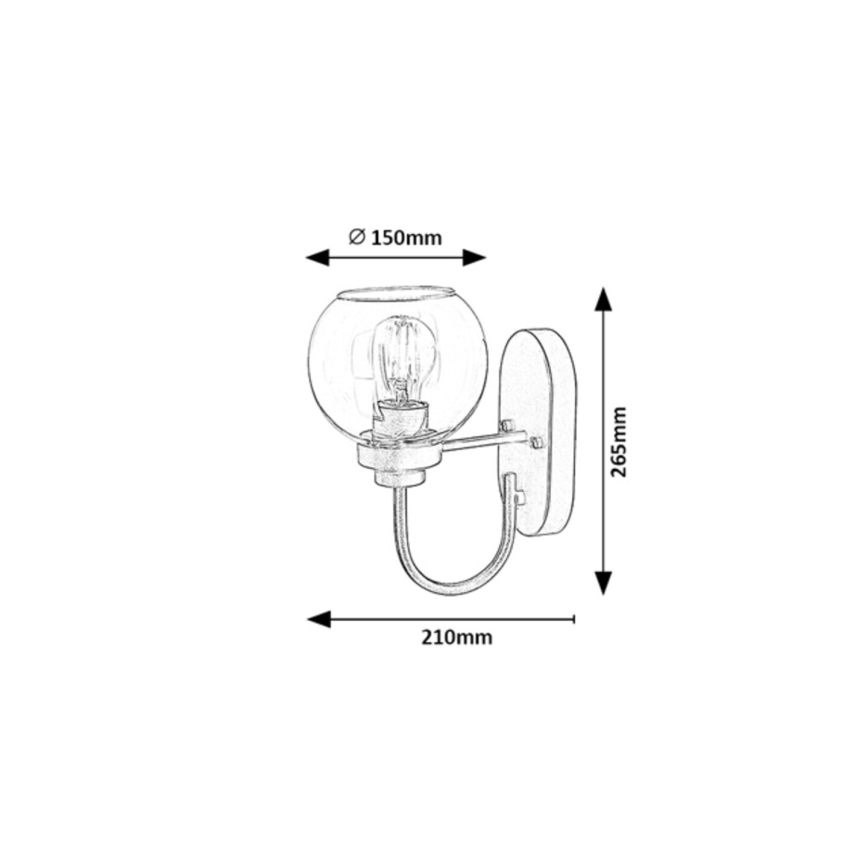 Rabalux - Kylpyhuoneen seinävalaisin 1xE27/15W/230V IP44