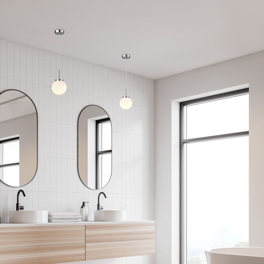 Rabalux - Kylpyhuoneen kattovalaisin narulla 1xE14/40W/230V IP44 kiiltävä kromi