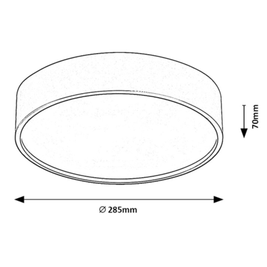 Rabalux - LED-kattovalaisin sensorilla LED/19W/230V IP44 4000K halkaisija 28,5 cm musta