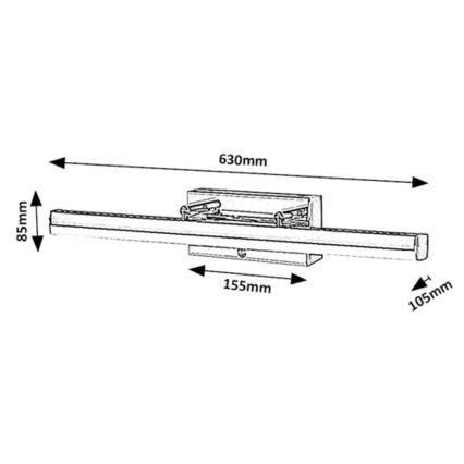 Rabalux - LED himmennettävä kosketuspeilivalo LED/20W/230V IP44 3000/4000/6000K 63 cm