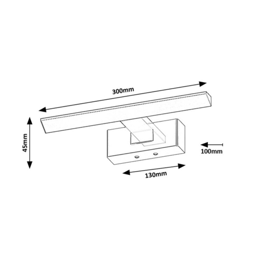 Rabalux - LED-peilivalaisin kylpyhuoneeseen LED/6W/230V IP44 30 cm kiiltävä kromi