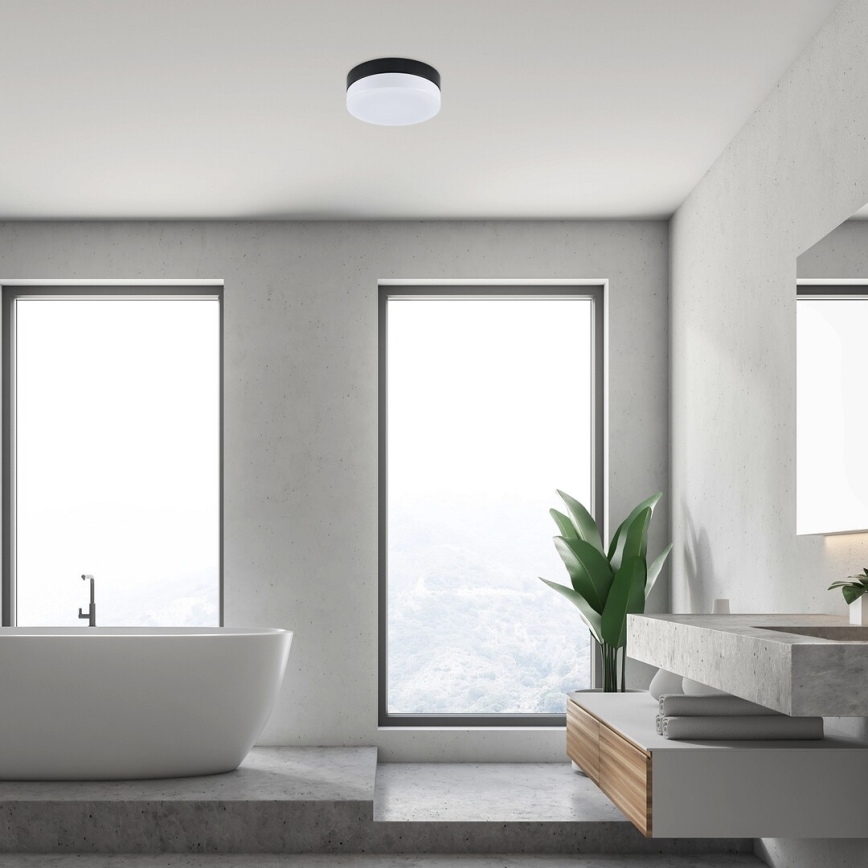 Rabalux - LED-kattovalaisin kylpyhuoneeseen LED/18W/230V IP44 4000K halkaisija 28 cm musta