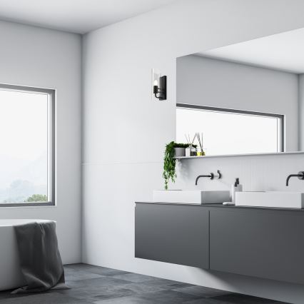 Rabalux - Kylpyhuoneen seinävalaisin 1xE14/12W/230V IP44 musta