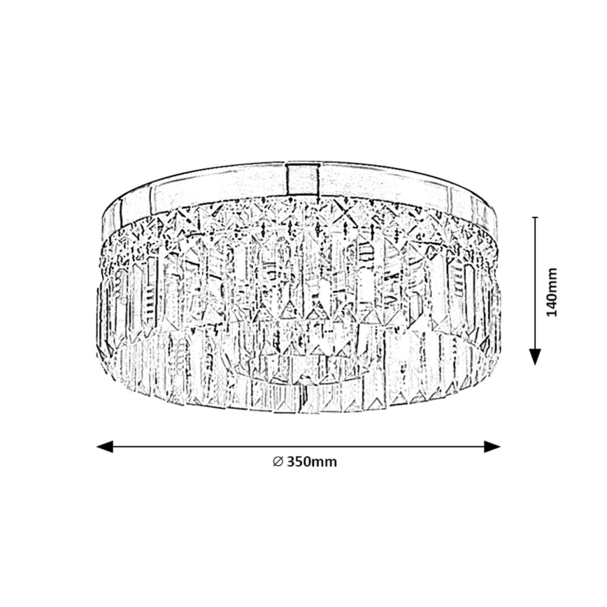 Rabalux - Kylpyhuoneen kattovalaisin 6xG9/28W/230V IP44 Ø 35 cm