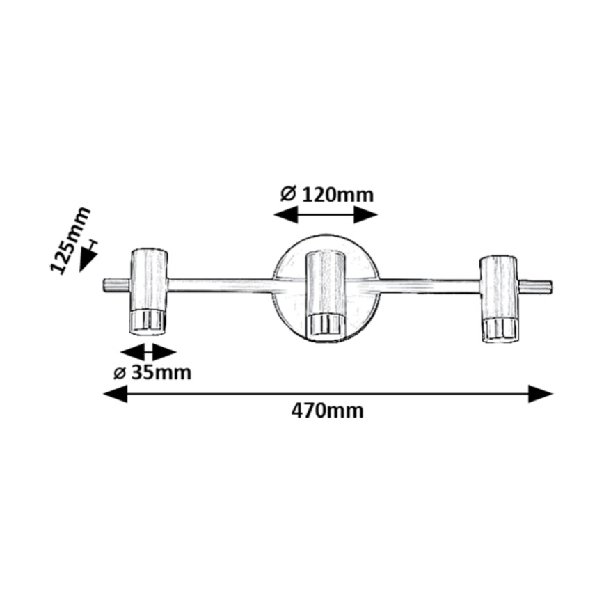 Rabalux - LED-seinävalaisin 3xLED/3W/230V 4000K