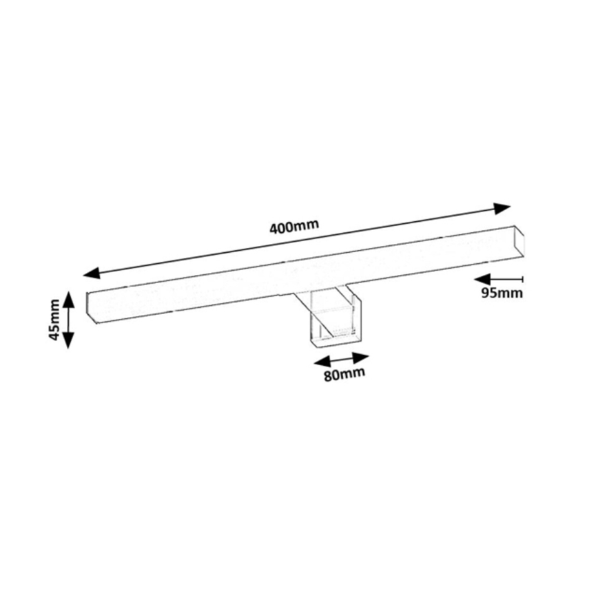 Rabalux - LED-kylpyhuonepeilivalaisin LED/6W/230V IP44 40 cm kiiltävä kromi