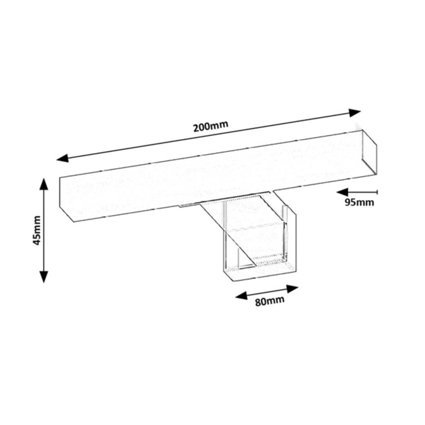 Rabalux - LED-kylpyhuonepeilivalaisin 4W/230V IP44 20 cm musta