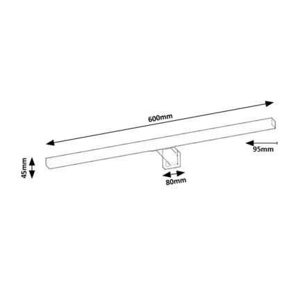Rabalux - LED-kylpyhuoneen peilivalaisin LED/9W/230V IP44 60 cm musta