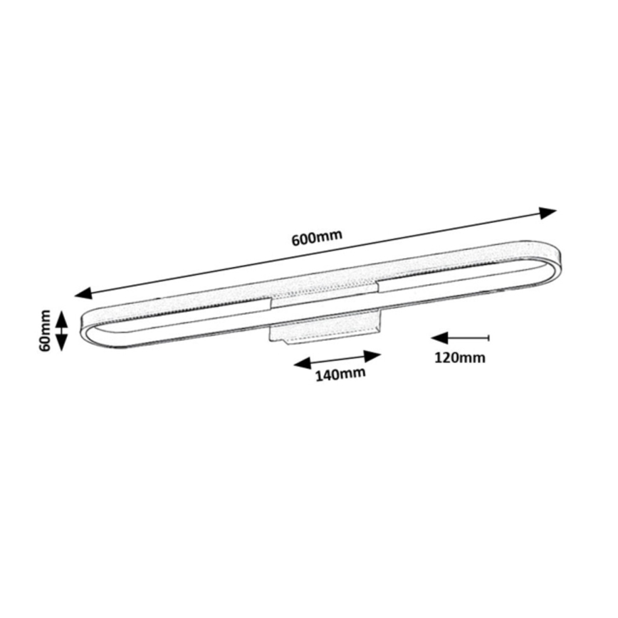 Rabalux - LED-peilivalaisin kylpyhuoneeseen LED/18W/230V IP44 60 cm