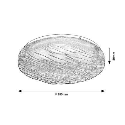 Rabalux - LED-kylpyhuoneen kattovalaisin, LED/24W/230V, IP44, 4000 K, Ø 38 cm