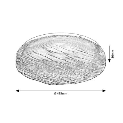 Rabalux - LED-kattovalaisin kylpyhuoneeseen LED/36W/230V IP44 4000K halkaisija 47,5 cm