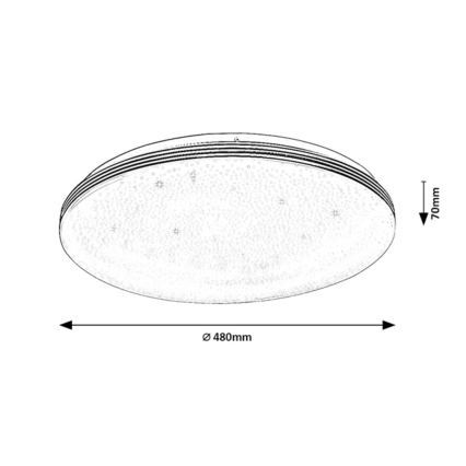 Rabalux - LED-kylpyhuoneen kattovalaisin LED/40W/230V IP44 4000K halkaisija 48 cm