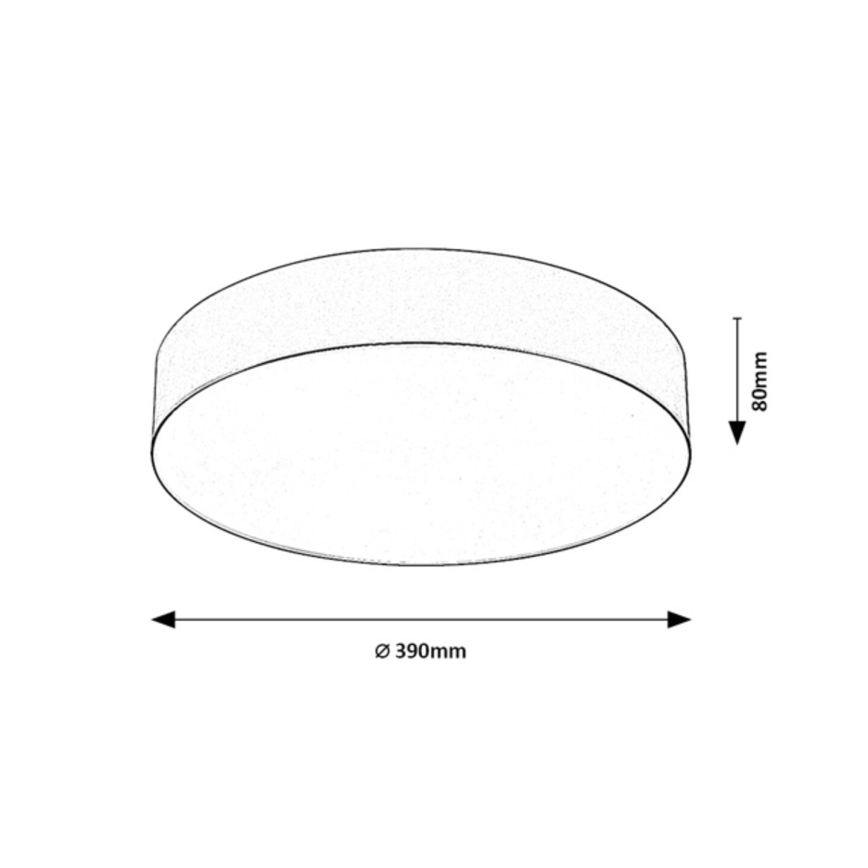 Rabalux - Ulkokäyttöön tarkoitettu kattovalaisin 3xE27/9W/230V Ø 39 cm IP43 musta