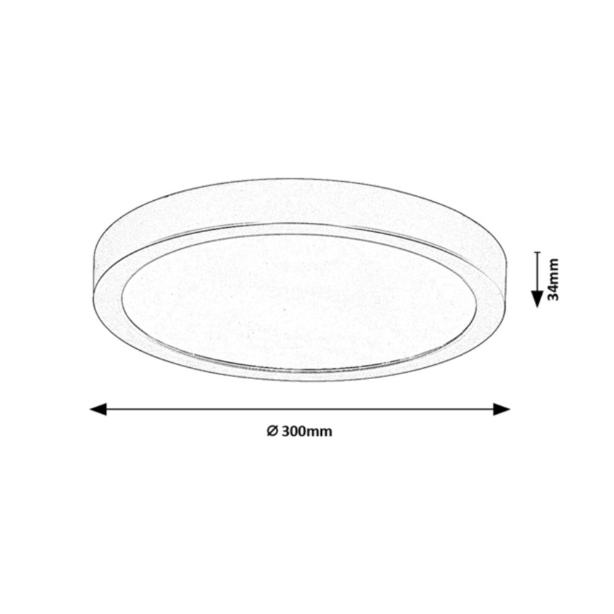 Rabalux - LED kylpyhuoneen kattovalaisin LED/30W/230V halkaisija 30 cm IP44 valkoinen