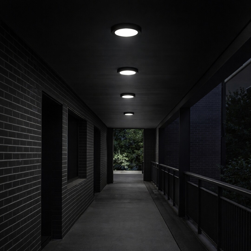 Rabalux - LED-kylpyhuoneen kattovalaisin LED/24W/230V halkaisija 22 cm IP44 musta