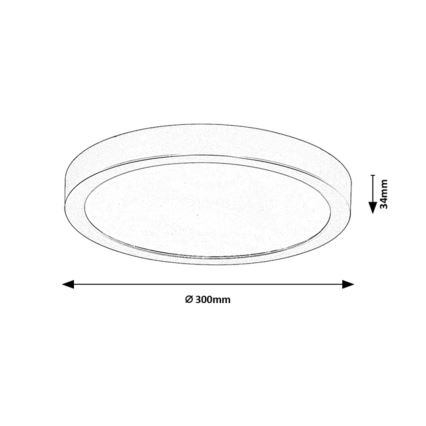 Rabalux - LED-kylpyhuoneen kattovalaisin LED/30W/230V Ø 30 cm IP44 musta