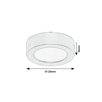 Rabalux - LED-kylpyhuoneen kattovalaisin LED/7W/230V Ø 12 cm IP44, kultainen