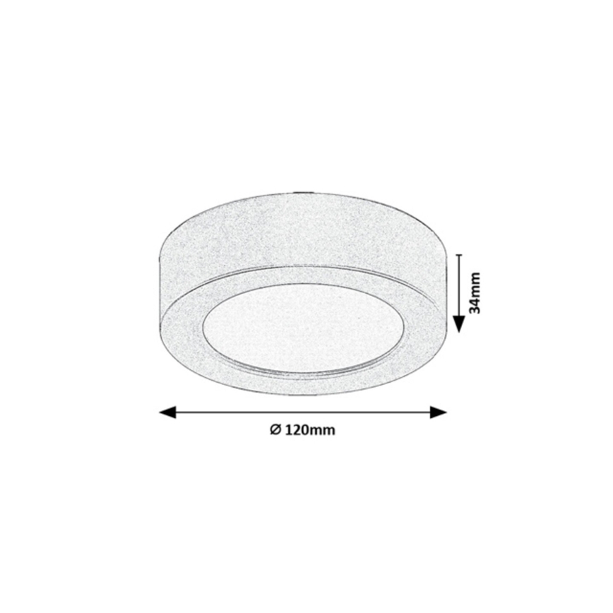 Rabalux - LED-kylpyhuoneen kattovalaisin LED/7W/230V Ø 12 cm IP44, kultainen