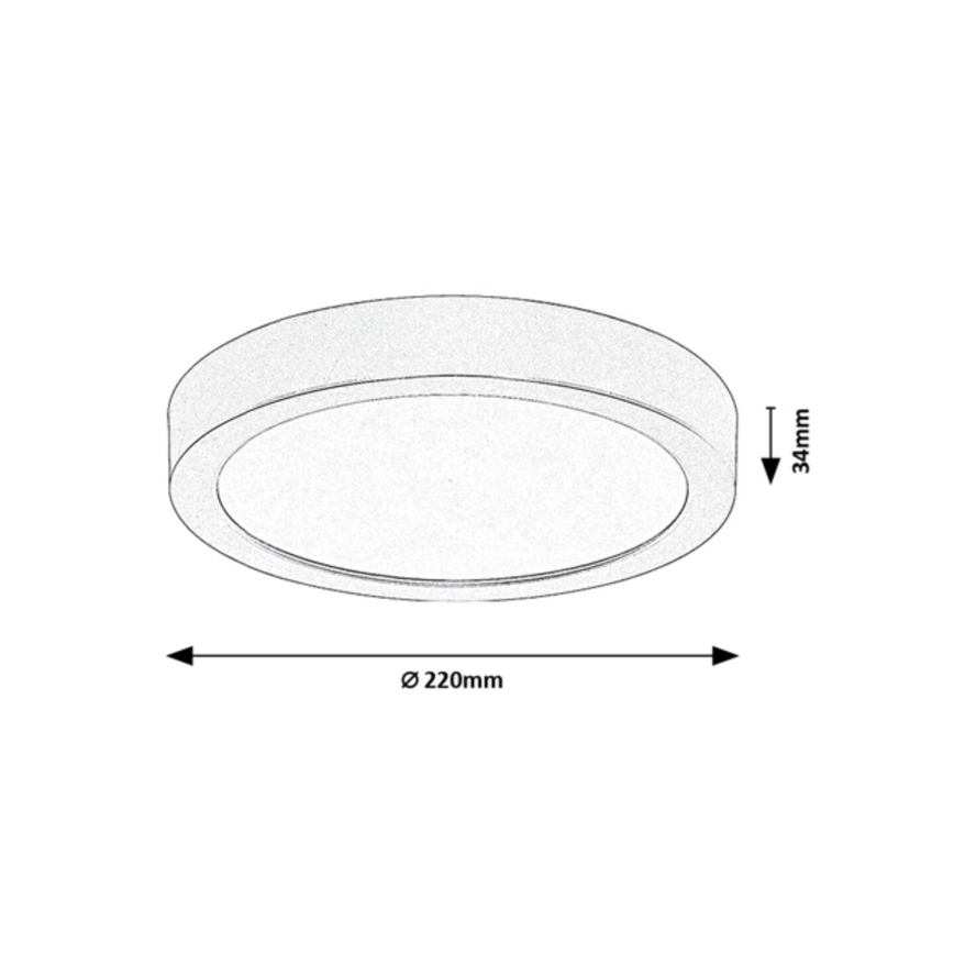 Rabalux - LED kylpyhuoneen kattovalaisin LED/24W/230V halkaisija 22 cm IP44 kultainen