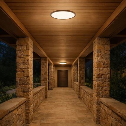 Rabalux - LED-kattovalaisin kylpyhuoneeseen LED/18W/230V 3000/4000/6000K halkaisija 29 cm IP44 ruskea