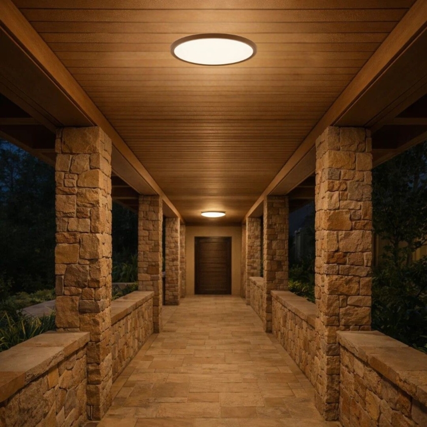 Rabalux - LED-kattovalaisin kylpyhuoneeseen LED/18W/230V 3000/4000/6000K halkaisija 29 cm IP44 ruskea