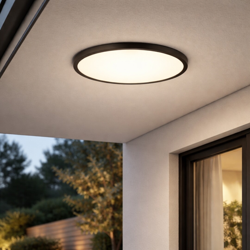 Rabalux - LED-kylpyhuoneen kattovalaisin LED/24W/230V 3000/4000/6000K halkaisija 40 cm IP44 musta